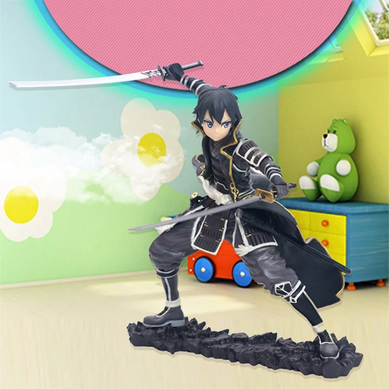 Anime Sword Art Online Figure Action Black PVC Collection Warrior Model Toy For Children
