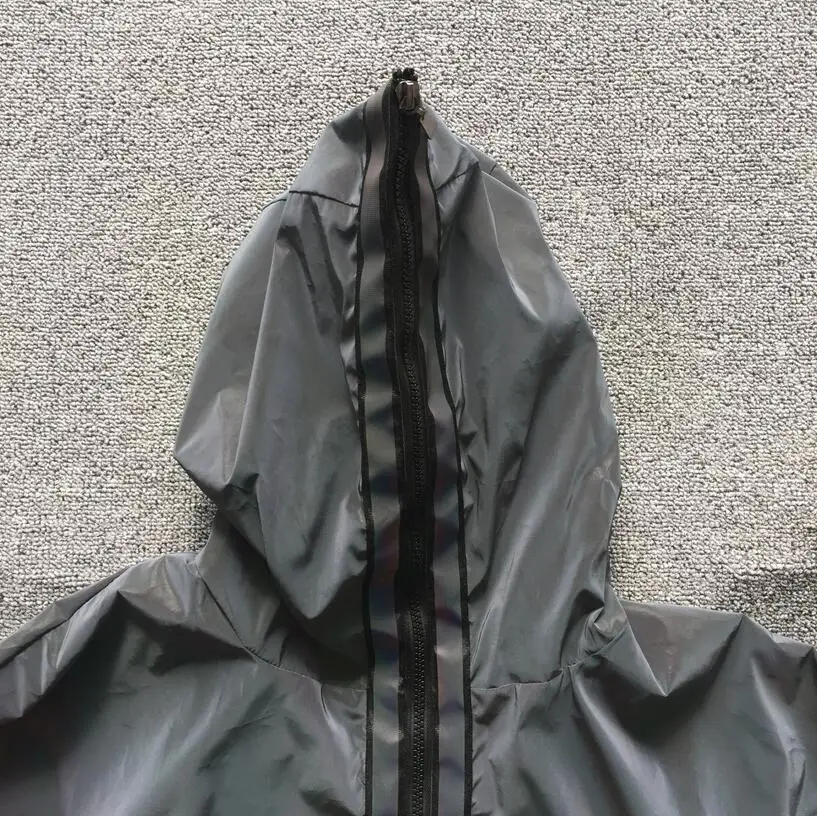 Reflective Trench Coat Men Brand Hip Hop Dance Fluorescent Mens Jackets and Coats Harajuku Windbreaker Cloak Jaqueta Masculino