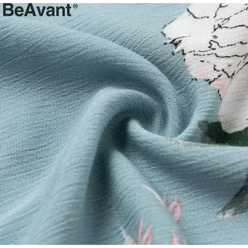 BeAvant, богемная длинная юбка с цветочным принтом, женская элегантная хлопковая юбка с бантом, женская юбка, Повседневная Уличная одежда, мягкие женские летние юбки