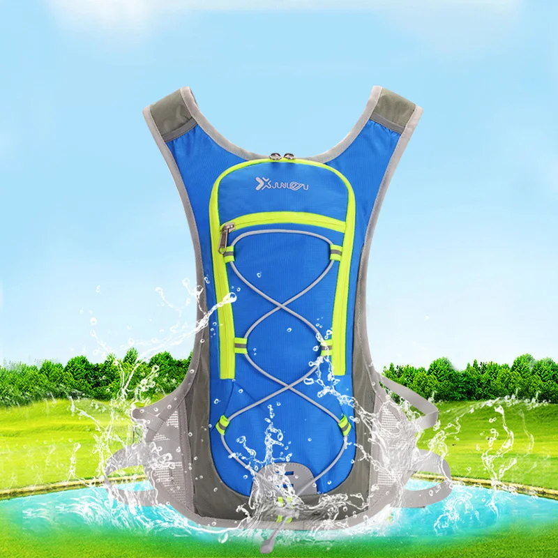 Cheap 2In 1 Cycling Backpack Water Bag Waterproof Shoulder Backpack Ultralight Sport Riding MTB Hydration Backpack Running Bicycle Bag 4