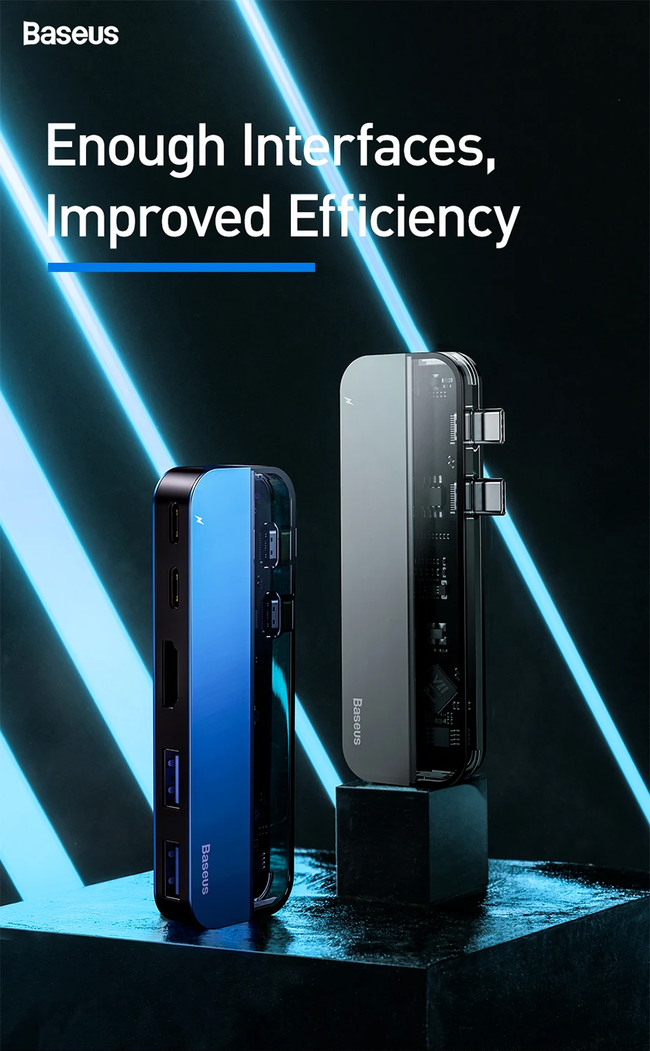Baseus переходник USB 3,0 концентратор Тип C концентратор Порты и разъёмы HDMI SD/TF док-станции для microsoft Surface Pro 4/5/6 usb-разветвитель компьютерные аксессуары usb концентратор разветвитель usb