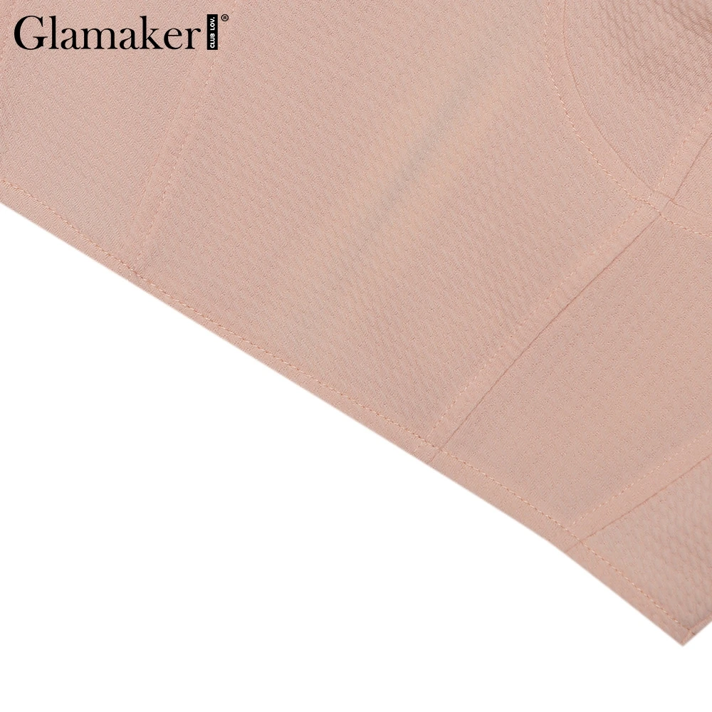 Glamaker сексуальные кружевные буфы на рукавах camis топы на бретелях женские с открытыми плечами уличная летняя обрезанный женский топ элегантные вечерние укороченные топы