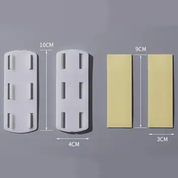 

Wall-Mounted Sticker Punch-free Plug Fixer Home Self-Adhesive Socket Cable Strip Holder Organizer Power Fixer Wire Seamless C7T0