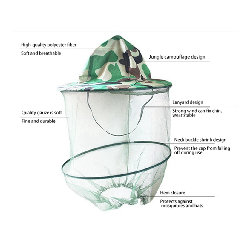Открытый Сад Анти-пчела Москитная шляпа от солнца зеленая дышащая сетка Марля шляпа ремонт сад Рыбалка шляпа от солнца для улицы
