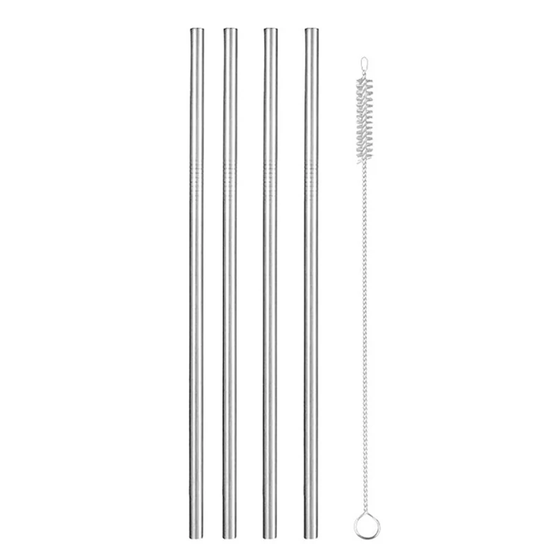 E MICCK Metal Drinking Straws Stainless Steel Straw With Brush Colorful Bar Reusable Straw Accessory Sturdy Bent Straight Drinks - Цвет: E