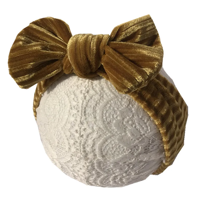 baby girls 5inch bow headband cute bow velvet strip turban Head Wraps Kids Top Knot Hairband Hair Accessories