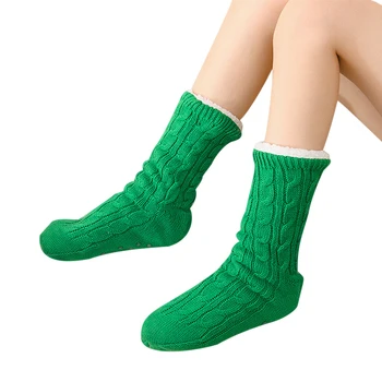 

1 Pair Women Men Indoor Floor Socks Warm Stretchy Soft Thicken for Winter Home JL