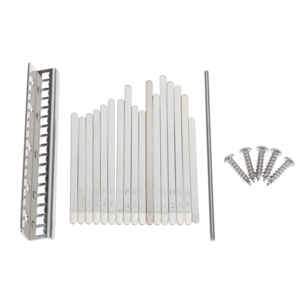 Kalimba 17 Key Note DIY Thumb Piano Steel Keys Bridge w/ Scales Accessories