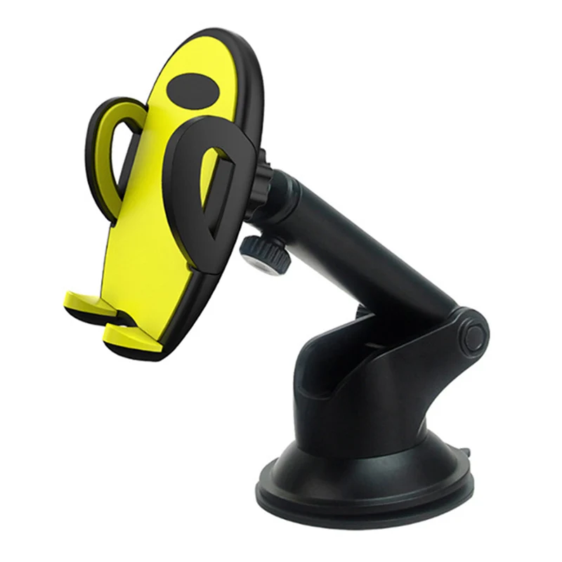 Автомобильный телескопический держатель для телефона Подставка на лобовое стекло приборная панель присоска Автомобильный кронштейн DOM668 - Цвет: Yellow
