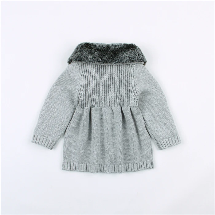 Emmababy верхняя одежда, пальто, одежда новое зимнее утепленное хлопковое пальто с сумкой для малышей милый вязаный свитер Детское зимнее пальто на возраст от 0 до 18 месяцев