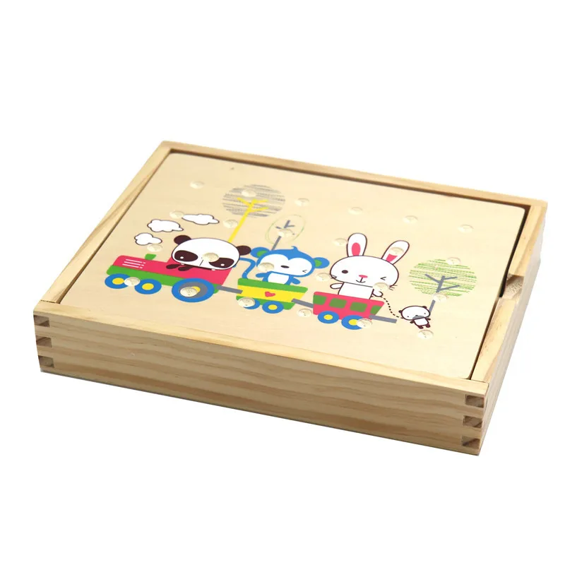 

Montessori Beads wan ju jia Clip Music Clip er tong jia Early Education Colorful Ball Fine Motion Montessori Teaching Aids Set