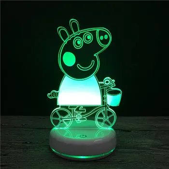 

Peppa Pig Little Girl Toy Lights Led Night Lights Baby Feeding Lights Charging Lines Lights Energy Saving Lamps Gifts for Kids