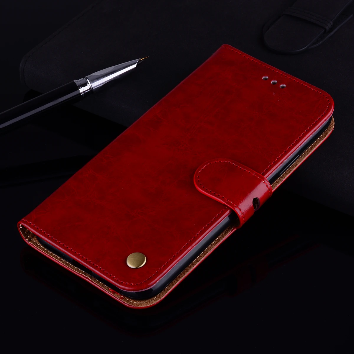Luxury Leather Wallet Phone Case Cover