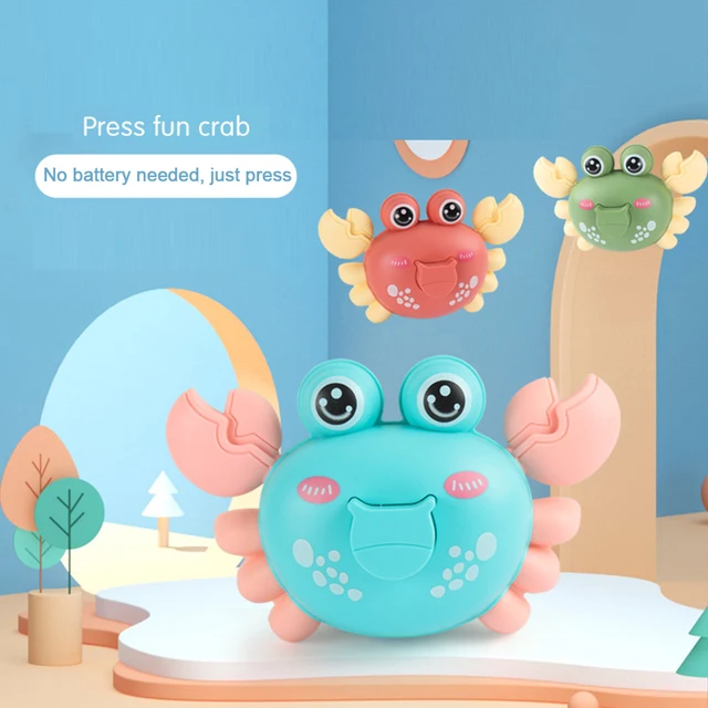 New Baby Cartoon Crab Shpaed Clockwork Toy Cute Pull Back Bath Toys Kids Summer Swimming Pool Pressed Toys Gifts Inertia Car Toy 1