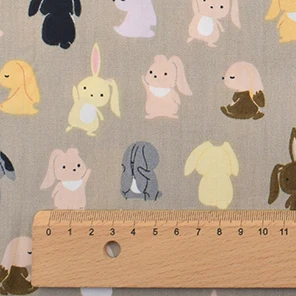 D 1 piece Chainho, серия Happy Animal мультфильм, печать твиловая, хлопковая ткань, Лоскутная Одежда для DIY шитья для малышей и детей - Цвет: D 1 piece