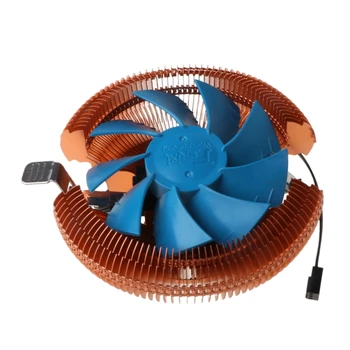 

Temperature Control Mute Copper PC CPU Cooler Cooling Fan for amd 754 775