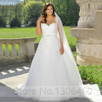 

vestido de noiva 2019 Cheap Plus Size Custom Made Wedding Dress For Big Size Women Cap Sleeve Appliques Lace Top Bride Dress