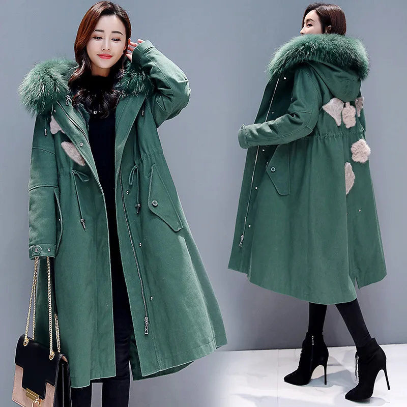 

Versatile Long Sleeve Mid-length Cotton-padded Clothes/Cotton Coat 2019 Winter New Style Trend Simple Slim Fit Slimming WOMEN'S