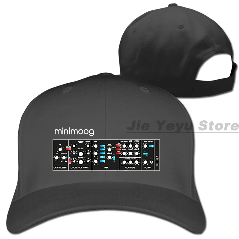 Minimoog аналоговая бейсболка с синтезатором, мужская и женская бейсболка, модная Регулируемая Кепка - Цвет: 1-Black