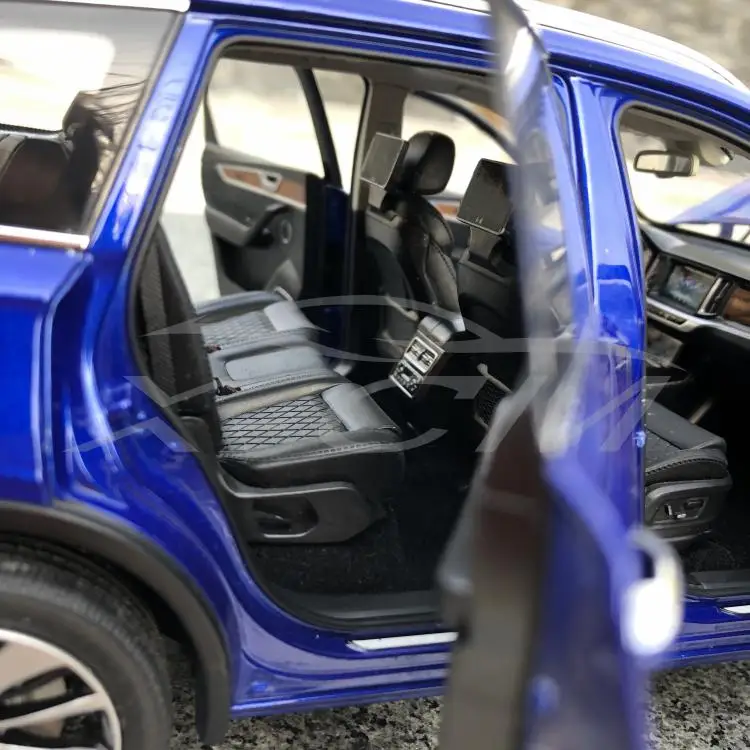 Литая под давлением модель автомобиля век Дракон Hongqi HS7 SUV 1:18(синий)+ маленький подарок