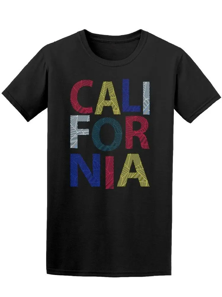 Красочная Мужская футболка в стиле ретро California Quote |