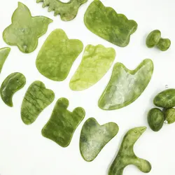 Natural Jade Stone Gua Sha Gouache Scraper For Body Neck Home Sse Face Lift Back Pressotherapy Cellulite Massager Tools Devices