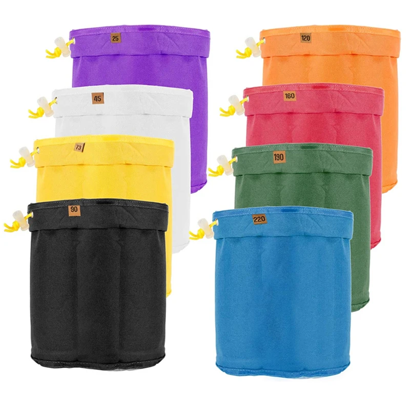 

8Pcs 5 Gallon Hash Bubble Bags Garden Grow Filter Bag for Planting Herbal Ice Essence Extraction Press Screen Storage Container