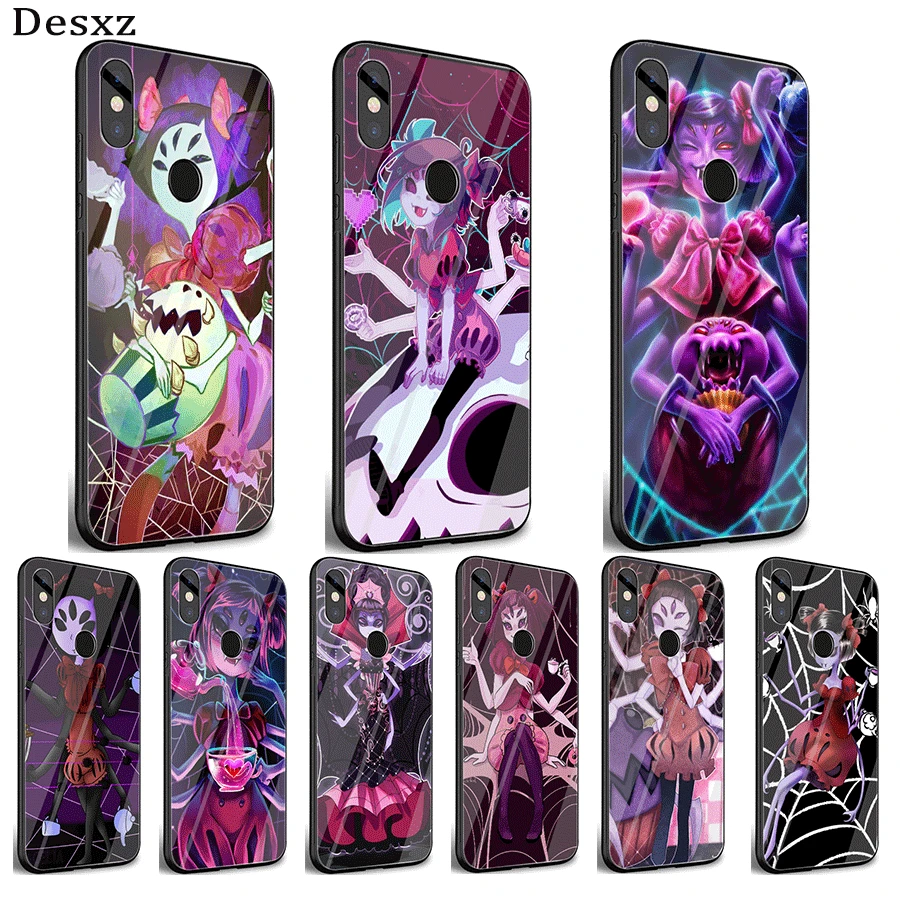 Mobile Phone Glass Case For Xiaomi Note 5 6 7 Pro F1 A1 A2 4X 5X 6X 9 Cover TPU Game Undertale Muffet Shell | Мобильные телефоны и