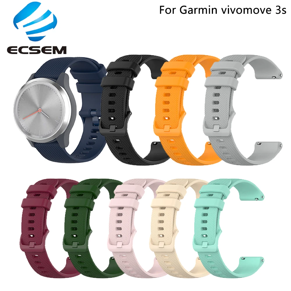 

Wrist strap for Garmin vivomove 3S smart watch accessories band for GarminMove 3s wristband replacement silicone texture loop