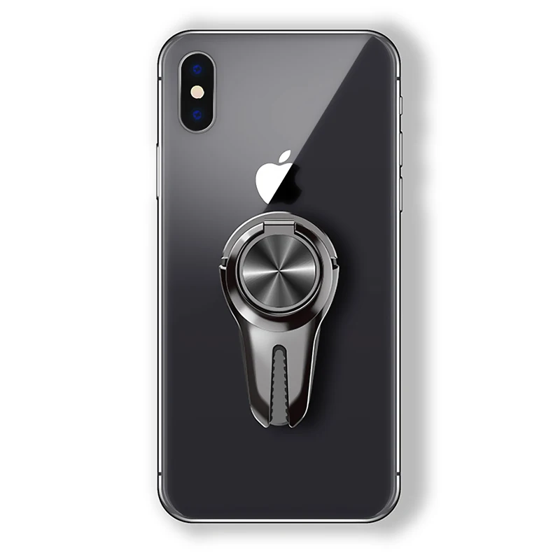 ringholder Car Phone Holder Multipurpose GPS Car Air Vent Grip Mount Stand Tablets Smartphones Finger Ring Mobile Phone Holder - Цвет: silver