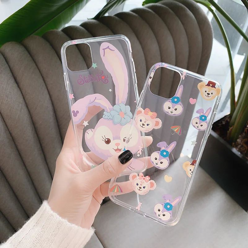Чехлы для телефонов с милым мультяшным кроликом для iPhone 11Pro Max 6 6s 7 8 Plus X Xs Max Xr высококачественный прозрачный мягкий чехол Fundas Capa