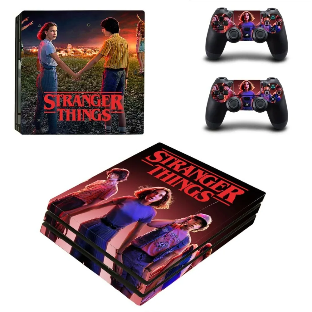 Странные Вещи PS4 Pro кожа Виниловая наклейка, стикер для sony Playstation 4 консоли и 2 контроллера PS4 Pro стикер кожи