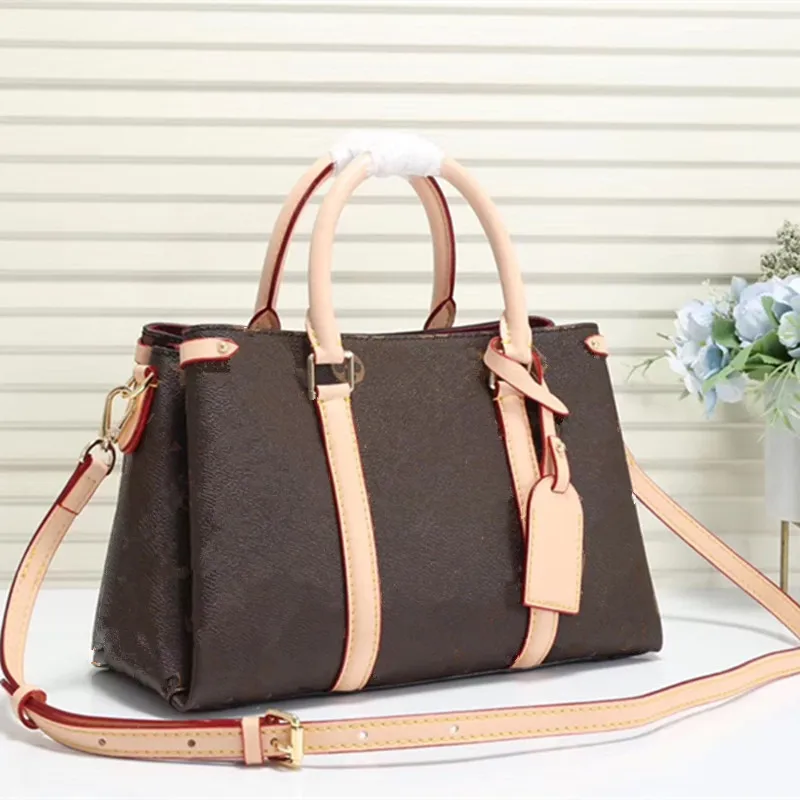 Сумка для женщин Классическая коричневая с цветочным принтом женская сумка сумочка из кожи и ПВХ сумка-тоут брендовые дизайнерские сумки женская сумка