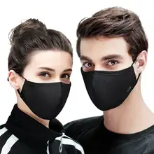 Корейская хлопковая черная маска для рта маски на рот маска на рот против гриппа PM2.5 Пылезащитная маска для рта с 6 шт. фильтром из активированного угля Kpop Маска Тканевая маска для лица