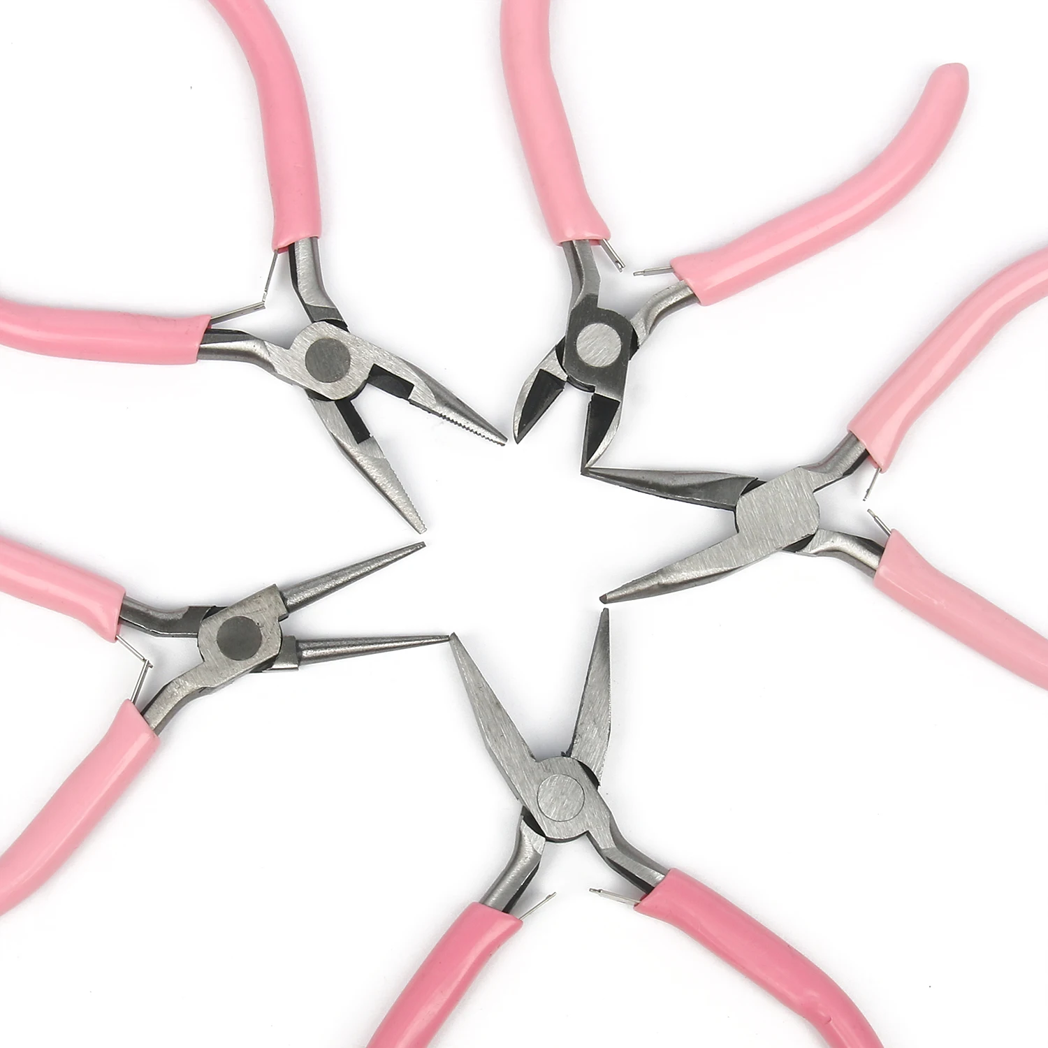 Pink Jewelry Pliers Tools Equipment Stainless Steel End Cutting