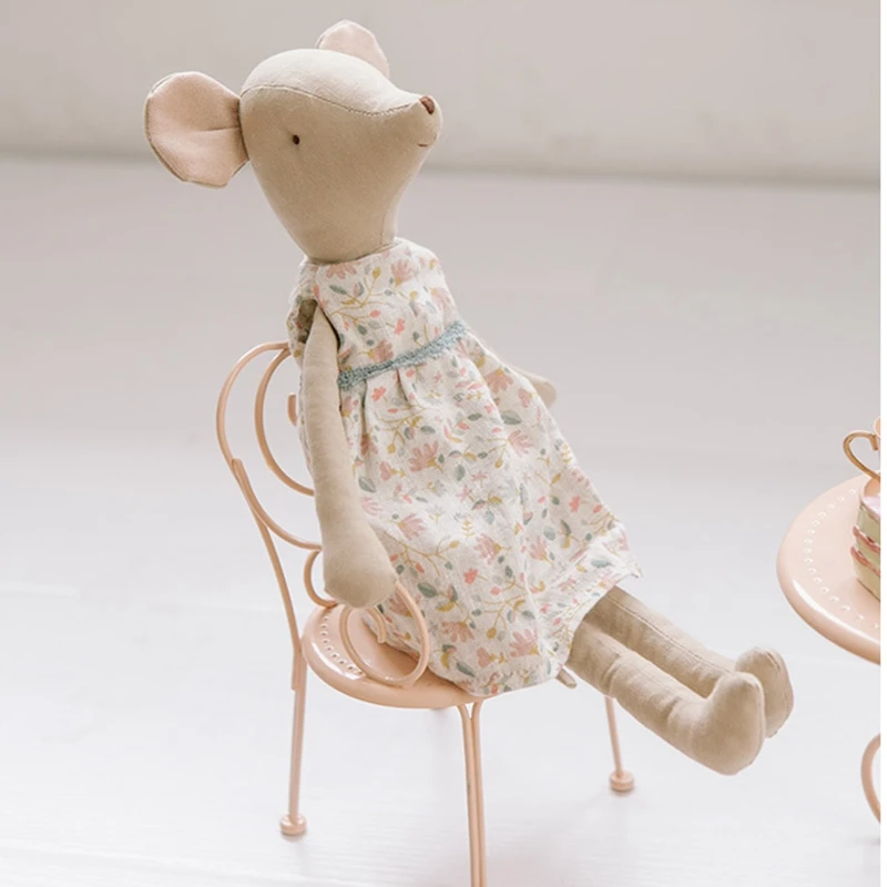 32cm Mouse Cloth Toys In Removable Flowery Dress Super Soft Handmade