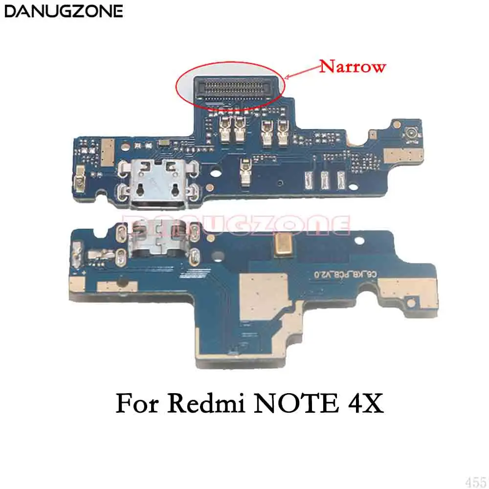 10 шт./лот для Xiaomi Redmi NOTE 4X Note4X usb зарядная док-станция порт разъем плата зарядки гибкий кабель - Цвет: For Note 4X (Narrow)