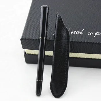 

Fashion Leather pencil bag Metal Roller Ball Pens Ballpoint Pen School Office Supplies for Student Writing Stationery Gift