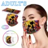 10pc Adult Flowers Cat Cartoons Printing Three-layer Disposable Mask Mascarillas Christmas Mascherine Masque jetables Cosplay 2