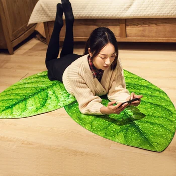 

3D Simulation Plant Pattern Carpet For Girls Bedroom Decoration Anti-slip Floor Mat Home Decor Carpet Children Kids Non-slip