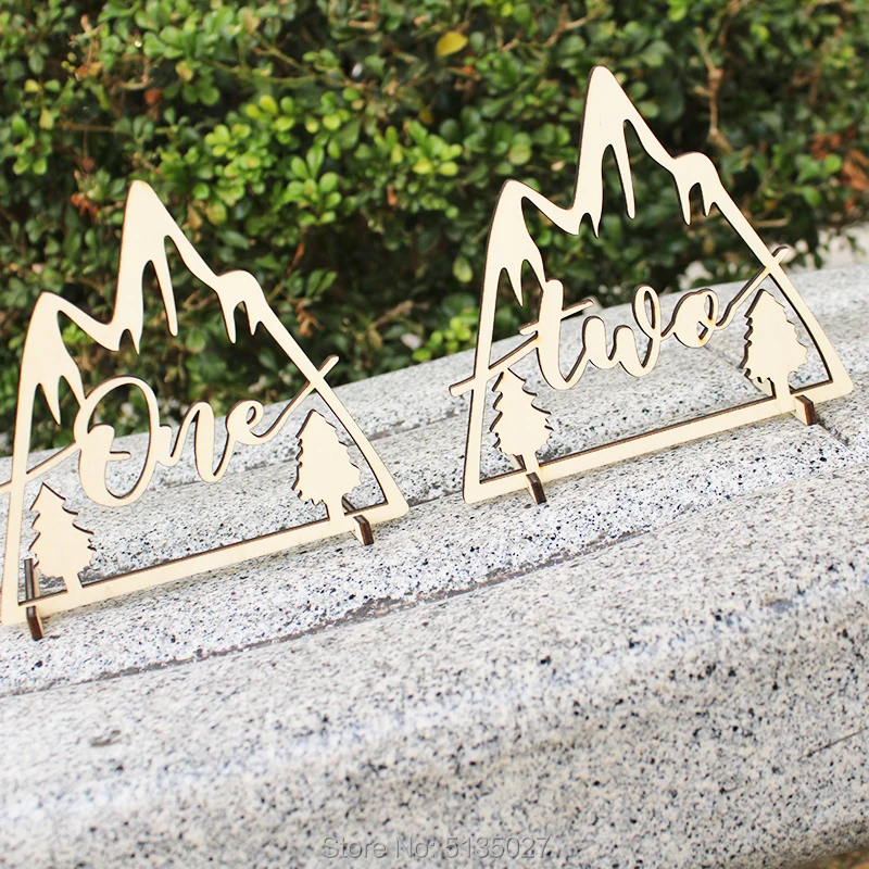 Wooden table numbers,Mountain table numbers, Rustic wedding centerpieces and decor, Wedding Table Numbers, Wedding Centerpieces