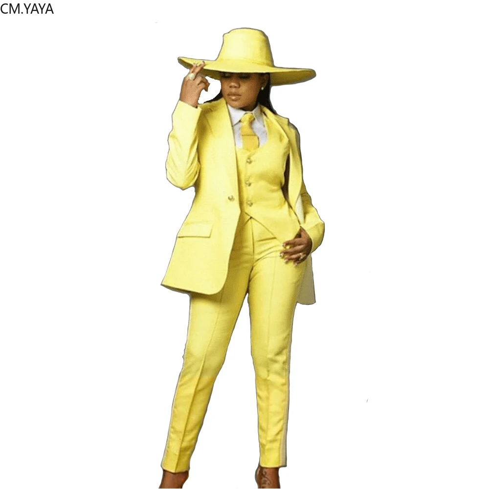 2020 зимний женский комплект жилетка + блейзеры штаны костюм для работы однотонный