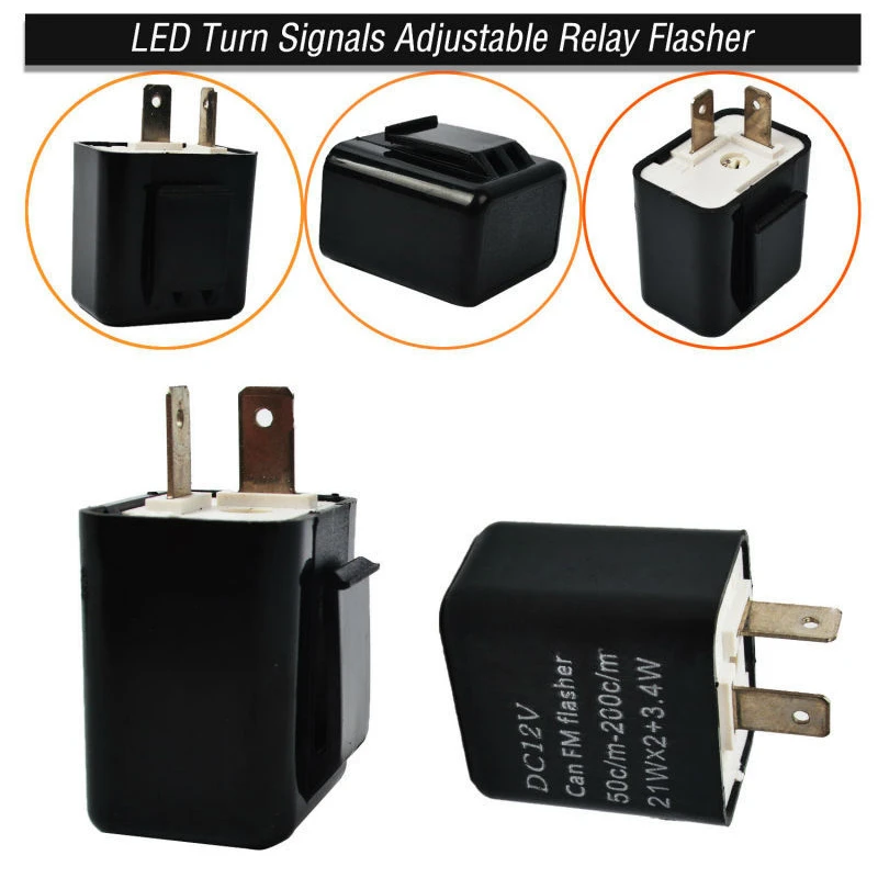 2Pin Adjustable LED Flasher Relay Turn Signal Blinker Light For Motorcycle 12V 2Pin Adjustable LED Flasher Relay Turn Signal Blinker Light For Motorcycle 12V