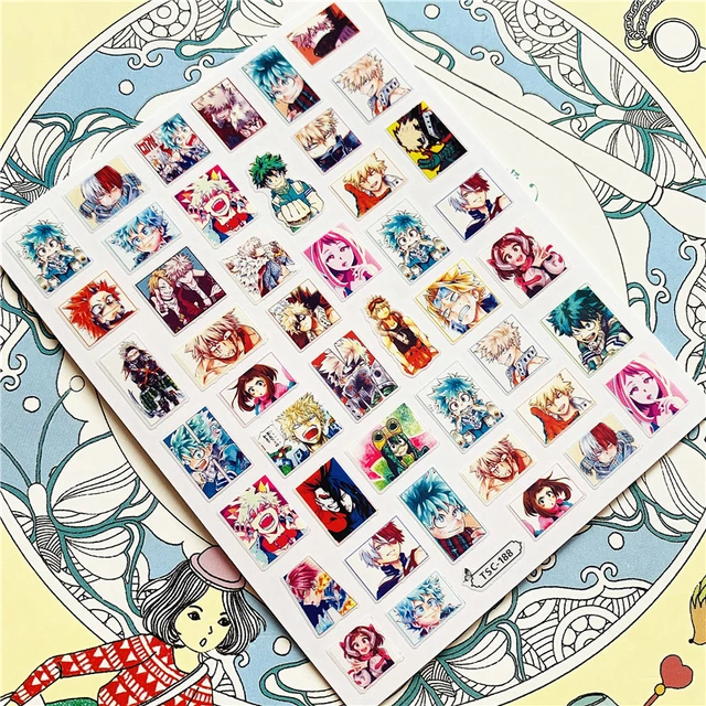 TSC-293 TSC-287 Japanese cartoon anime clown character 3D Back glue Nail Art Stickers Decals Sliders Nail ornament decoration TSC-188 N