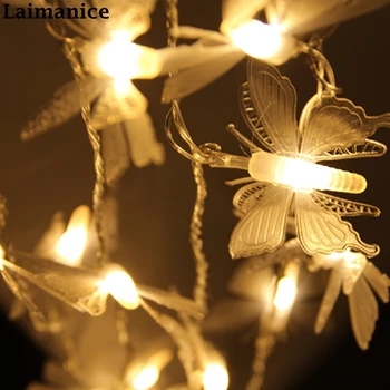 

Bright 2M-10M led Dragonfly/Butterfly/Dandelion Christmas Led String Fairy light Peach Indoor Outdoor Garden Tree Decoration