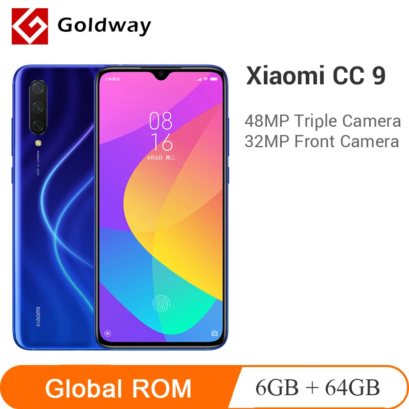 Xiaomi Mi CC9 CC 9 6 ГБ ОЗУ 64 Гб ПЗУ мобильный телефон Snapdragon 710 48MP тройной + 32MP фронтальная