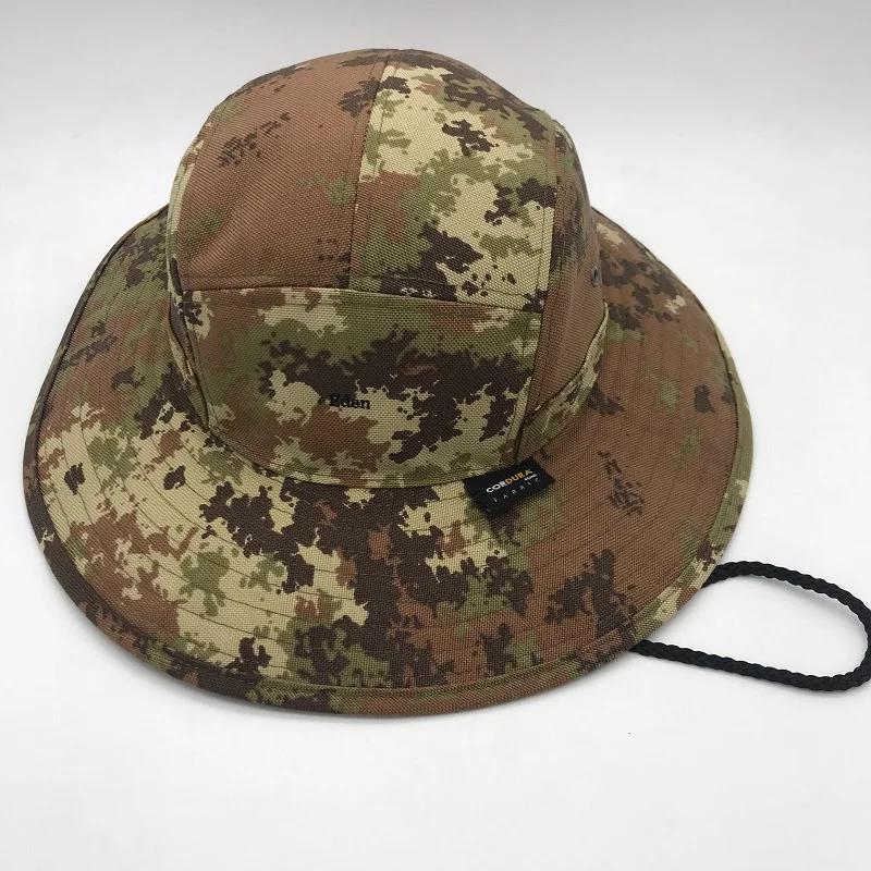 Унисекс, камуфляжная Панама Cordura с широкими полями, рыбацкие шапки, кепка для кемпинга, водонепроницаемая Кепка с защитой от комаров для женщин и мужчин