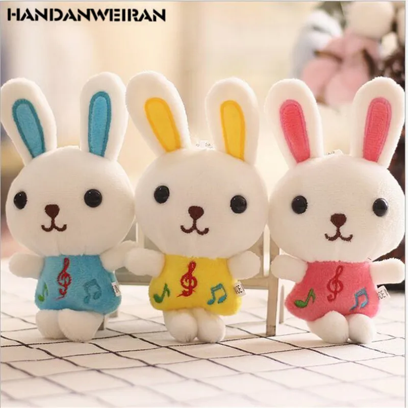 

1PCS Creative note rabbit plush toys for girls cute bunny doll keychain pendant wedding throw gift wholesale 14CM