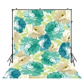 

HuaYi wonderful flowers Theme oil painting decoration background photography for baby shower photoshoot backdrops D-8796