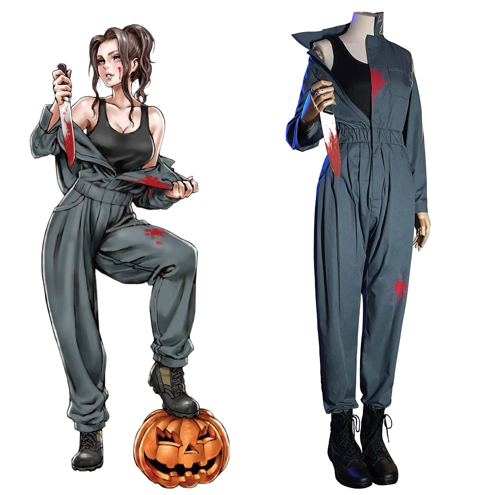 2021 Movie Halloween Michael Myers Cosplay Costume Women Overalls Uniform  Outfit Halloween Carnival Suit Christmas gift for girl|Trang Phục Trò Chơi|  - AliExpress